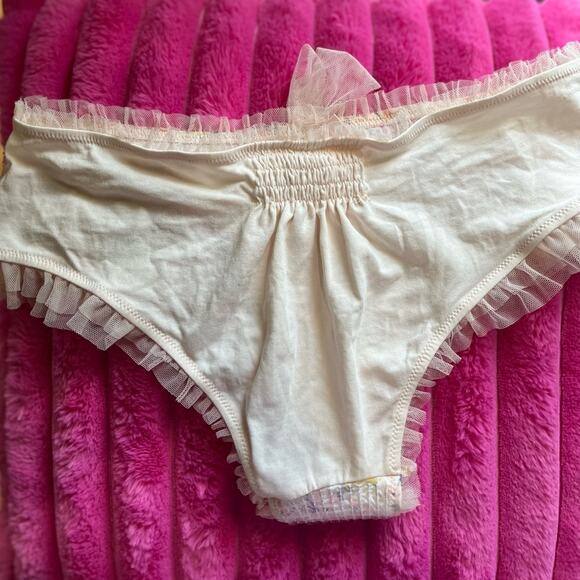 Victoria's Secret Dream Angel Darling Pink Floral Sequin Panty Hip Hugger Medium - Picture 4 of 8